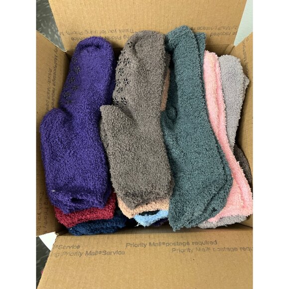 Bundle of 36 Solid Fuzzy Socks - Picture 1 of 3